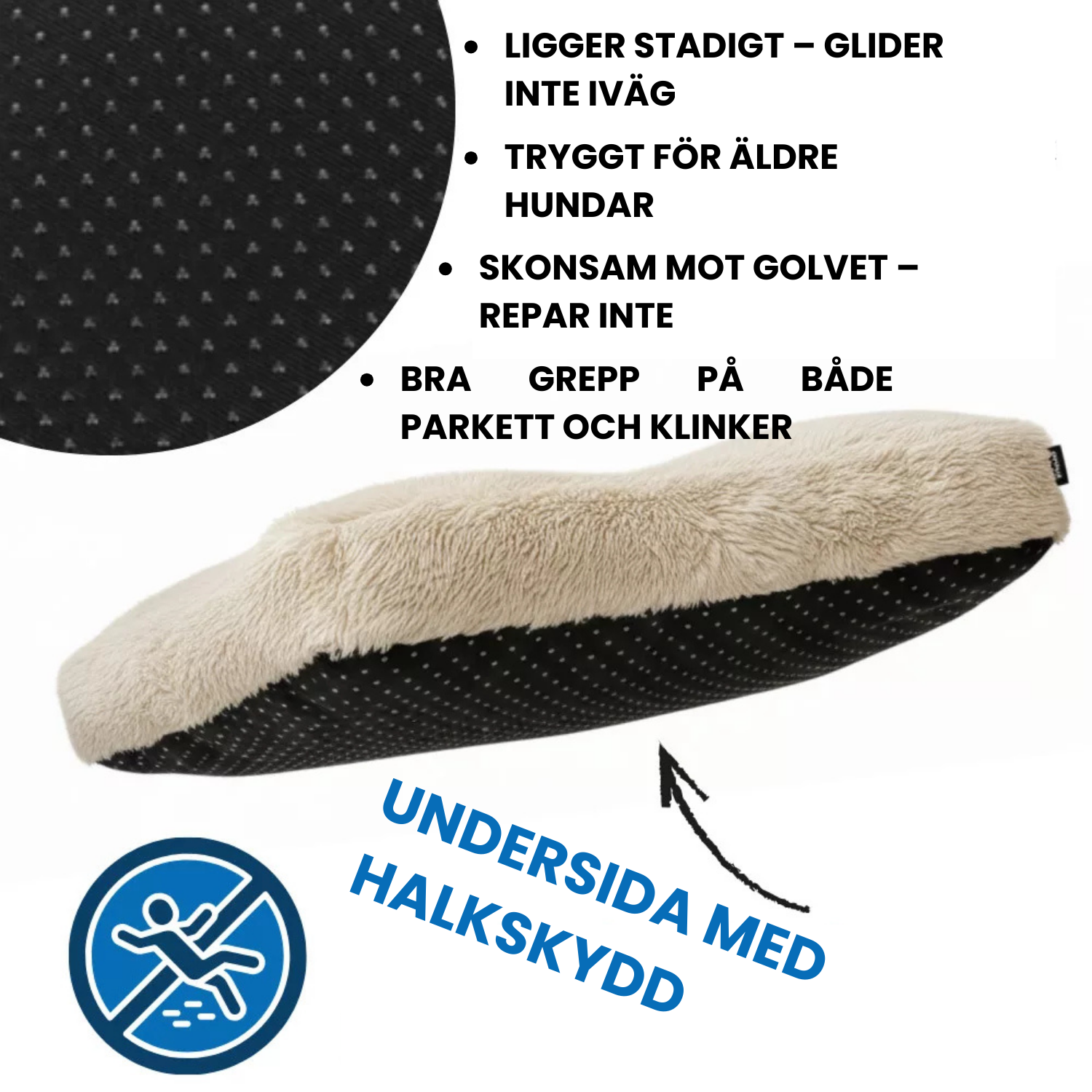 NRDOGS™ Comfort HugMe Memory – Ortopedisk hundbädd - SAND
