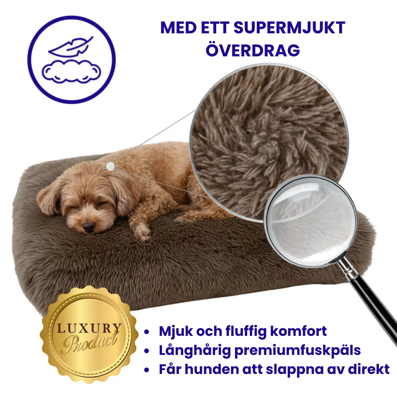 NRDOGS™ Comfort HugMe Memory – Ortopedisk hundbädd - SAND